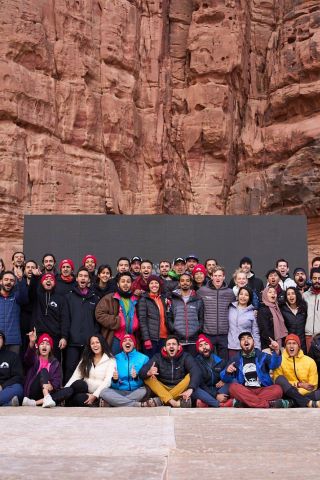 Footer The climbing community during Rise 100 Climbing is a community builder